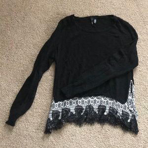 Black, White and Lace sweater